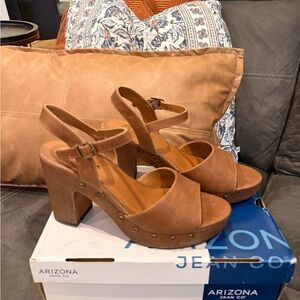 Arizona Jean Company Tan Platform Heels